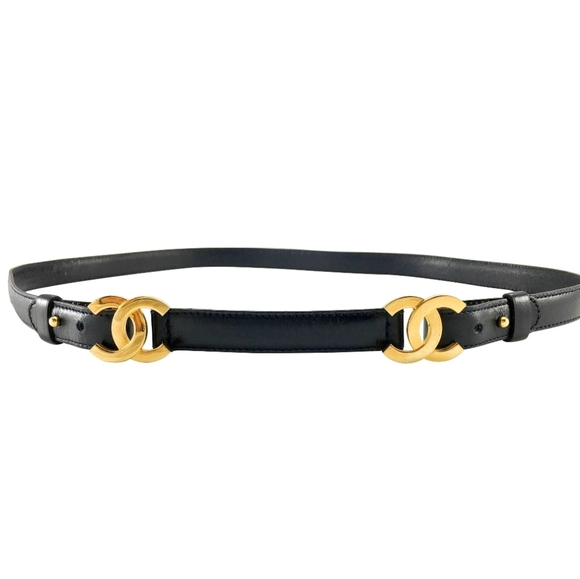 CHANEL Calf Leather Double CC Belt - Picture 4 of 16